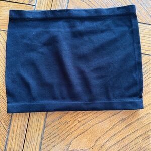 Bozzolo Midnight Black Ribbed Tube Top